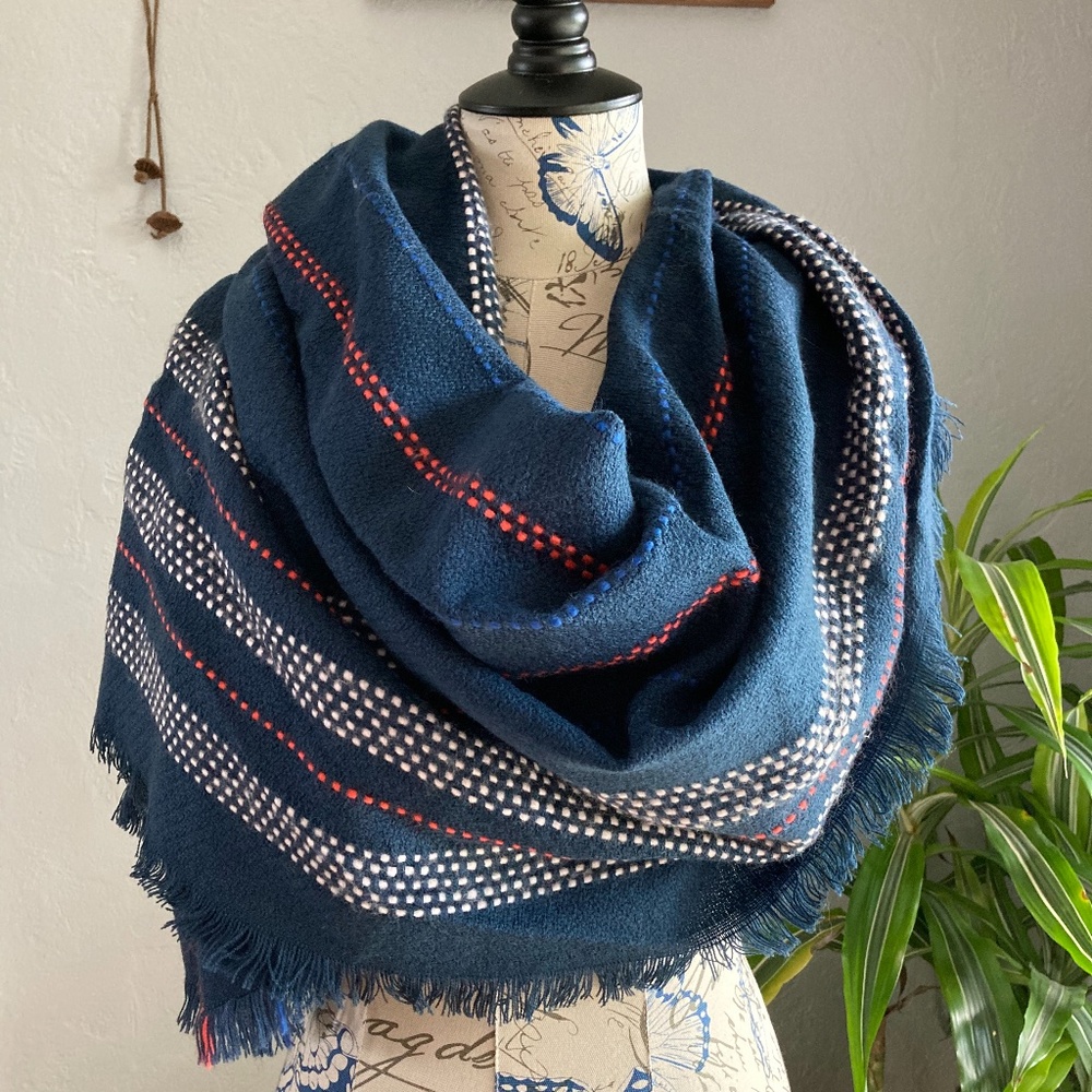 Soft Woven Blanket Scarf - Cottagecore Tunic